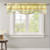 ALAGEO Tie Up Valance Ombre Yellow Grey Stripe Curtain Valance for Kitchen Living Room Geometric Design Window Curtain Treatment Adjustable Tie-up Shade Valance 60x18 Inch Rod Pocket 1 Panel view 2