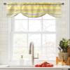 ALAGEO Tie Up Valance Ombre Yellow Grey Stripe Curtain Valance for Kitchen Living Room Geometric Design Window Curtain Treatment Adjustable Tie-up Shade Valance 60x18 Inch Rod Pocket 1 Panel view 4