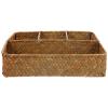 HEMOTON Rattan Storage Basket Small Wicker Baskets Woven Lid Desktop for Snack Fruit Sundry Organizer view 1