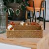 HEMOTON Rattan Storage Basket Small Wicker Baskets Woven Lid Desktop for Snack Fruit Sundry Organizer view 2