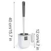 POCHY Home Toilet Brush Plastic Toilet Bowl Brush and Holder, Wall Mount Floor Stand Bathroom Accessories Toilet Cleaner Brush view 2