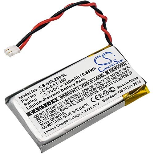 Enyuly 230mAh Replacement Battery for Vernier Go Wireless Link GW-BAT-250 (3.7V)