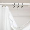 OSALADI 12pcs Decorative Shower Curtain Hooks Shower Rod Hangers for Easy Gliding and Space Saving Resistant Iron Bath Accessories Black view 3