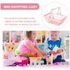 Homoyoyo 2pcs Pink Portable Shopping Baskets Square Baskets for Storage Snack Storage Small Containers Mini view 3