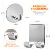 2-Pack Razor Holder For Shower + 2-Pack Adhesive Wall Hooks, 304 Stainless Steel Self Adhesive Shower Razor Holder And Waterproof Sticky Hooks For Bathroom Kitchen Organize Towels, Clothes, Hats view 2