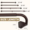 GXOACKJ Brown Curtain Rods for Windows 28 to 60 inch, 5/8 inch Adjustable Wrap Around Blackout Curtain Rods for Bedroom & Outdoor view 4