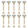 Gold Wedding Centerpieces 10 Pcs, Gold Metal Flower Vase with Crystal Bead, 29.1" Tall Flower Arrangement Vase for Table Party Reception Event Aisle Home Decoration view 1