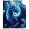 Blue Dragon Throw Blanket - Soft Flannel Gifts for Boys, Girls, Women & Men - 90"x120" for Living Room Decor view 1
