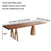 HM&DX Mid Century Modern Solid Wood Dining Table,Rectangle Dinner Table,Minimalist Art Walnut Kitchen Table for Kitchen Dining Room(78.7" L x 29.5" W x 29.5" H, Walnut) view 2