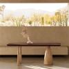 HM&DX Mid Century Modern Solid Wood Dining Table,Rectangle Dinner Table,Minimalist Art Walnut Kitchen Table for Kitchen Dining Room(78.7" L x 29.5" W x 29.5" H, Walnut) view 4