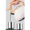304 Stainless Steel Whistling Kettle,Tea Kettle,3L,Water Boiling Automatic Hooter,Insulated,One-Touch Switch,Hob Kettle,Suitable For All Hob Types,White,Black (Black) view 4