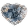 Nupuyai Natural Raw Blue Celestite Crystal Cluster, Irregular Blue Quartz Crystal Stone for Healing Reiki Office Home Decoration, Heart Shape, 320-450g view 1
