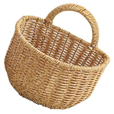 Cabilock Hand-woven Storage Basket for Kitchen and Bathroom Decorative Wall Hanging Organizer for Flower and Item Storage Versatile Use
