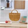 Cabilock Hand-woven Storage Basket for Kitchen and Bathroom Decorative Wall Hanging Organizer for Flower and Item Storage Versatile Use view 3