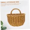 Cabilock Hand-woven Storage Basket for Kitchen and Bathroom Decorative Wall Hanging Organizer for Flower and Item Storage Versatile Use view 4