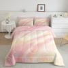 Glitter Galaxy Bedding Comforter Sets for Kids Teenagers, Pastel Galaxy Space Bedding Rainbow Tie Dye Comforter Set for Boys Girls, Starry Sky Gradient Down Comforter with 2 Pillowcases, Queen view 2