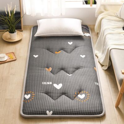HM&DX Japanese Folding Floor Futon Mattress,Roll Up Portable Tatami Tatami Mattress,Thicken Striped Cotton Sleeping Pad for Camping Bedroom Home Office(180x200cm(71"x79"), Black)