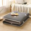 HM&DX Japanese Folding Floor Futon Mattress,Roll Up Portable Tatami Tatami Mattress,Thicken Striped Cotton Sleeping Pad for Camping Bedroom Home Office(180x200cm(71"x79"), Black) view 2