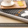 HM&DX Japanese Folding Floor Futon Mattress,Roll Up Portable Tatami Tatami Mattress,Thicken Striped Cotton Sleeping Pad for Camping Bedroom Home Office(180x200cm(71"x79"), Black) view 4