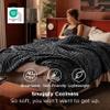 Bedsure GentleSoft Grey Fleece Queen Blanket for Couch - Cozy Soft Blankets for Women, Cute Small Throws for Girls, 90x90 Inches view 2