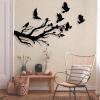 Fayholy Metal Birds Wall Art, Birds on Branch Metal Wall Decor, Bird and Branch Wall Decor for Living Room, Bedroom(Black,28''x14'' | 70x35cm) view 3