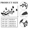 Fayholy Metal Birds Wall Art, Birds on Branch Metal Wall Decor, Bird and Branch Wall Decor for Living Room, Bedroom(Black,28''x14'' | 70x35cm) view 4