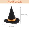 BESTOYARD 24 Pcs Mini Witch Hats for Crafts Halloween Wine Bottle Toppers Black Felt Party Decorations and Haunted House Accessories view 2