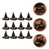 BESTOYARD 24 Pcs Mini Witch Hats for Crafts Halloween Wine Bottle Toppers Black Felt Party Decorations and Haunted House Accessories view 3