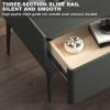 Tall Nightstand, Side Table with Storage, Modern Nightstand, Wood Nightstand with 1-Drawer, Slate Countertop (Color : Beige, Size : 50 * 40 * 48cm) view 4