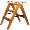 TONPOP Bed Step Stools for High Beds Wooden 2-Step Stair Chair Foldable Ladder Lightweight Home Library Step Stool Kitchen Step Stool view 1