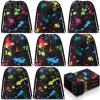 Sweetude 24 Pcs Neon Drawstring Bags 7.1 x 5.1 In Small Neon Party Favor view 1