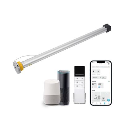Rechargeable Zigbee Smart Blind Motor Kit, Automatic Curtain Opener APP Control for 38mm Tube Compatible with Alexa, No Hub Required