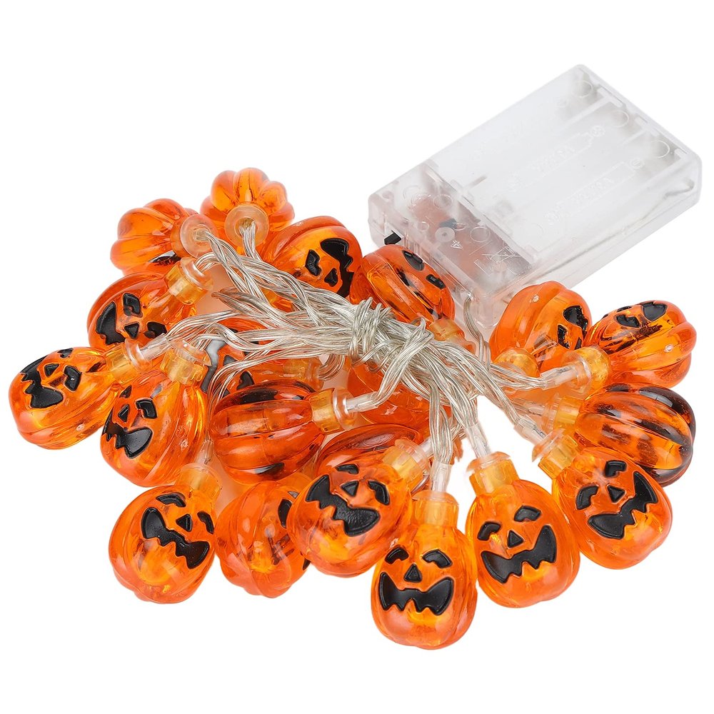 Firlar Halloween Lights String,Halloween Pumpkin String 20 LED Lights Lantern for Halloween Party Indoor Outdoor Home Festival Horror Decoration