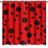 Cartoon Red&Black Ladybug Blackout Curtains for Bedroom,Cute Woodland Animals Ladybug Dot Pattern Grommet Thermal Insulated Room Darkening Curtains 84L x 42W,2 Panels view 1