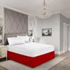 KOMFIT 800 Thread Count 100% Egyptian Cotton Hotel Quality Luxurious Box Pleated Bed Skirt Easy Fit with 15 Inch Drop Length (Red, Twin XL) view 1