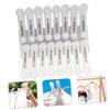 FONDOTIN 16pcs Mini Clothespins Windproof Clothespin Clamp Quilt Fixation Clips for Drying Socks Underwear Hangers view 2