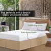 KOMFIT 800 Thread Count 100% Egyptian Cotton Hotel Quality Luxurious Box Pleated Bed Skirt Easy Fit with 18 Inch Drop Length (Taupe, Olympic Queen) view 2