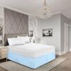 KOMFIT 800 Thread Count 100% Egyptian Cotton Hotel Quality Luxurious Box Pleated Bed Skirt Easy Fit with 21 Inch Drop Length (Light Blue, Queen) view 1