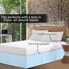KOMFIT 800 Thread Count 100% Egyptian Cotton Hotel Quality Luxurious Box Pleated Bed Skirt Easy Fit with 21 Inch Drop Length (Light Blue, Queen) view 2