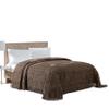 Beatrice Home Fashions Medallion Chenille Bedspread, King, Chocolate view 1