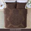Beatrice Home Fashions Medallion Chenille Bedspread, King, Chocolate view 2