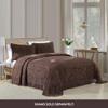 Beatrice Home Fashions Medallion Chenille Bedspread, King, Chocolate view 3
