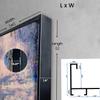 Royal Designs, Inc. Premium Aluminum Floating Canvas Painting-Picture Frame, Easy Assembly, Over 1500 Options Available, PF-1004-12x46-BBL, 12 x 46, Brushed Black view 3