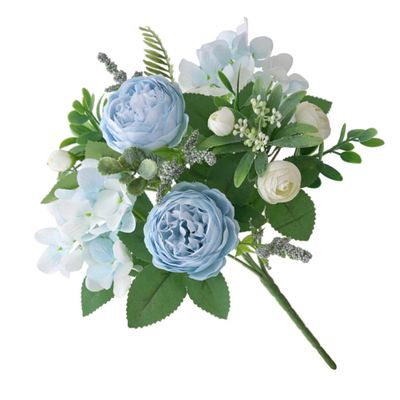 Abaodam Artificial Peony Flower Bouquet DIY Flower Arrangement Material for Home Party Wedding Decorative Silk Plant