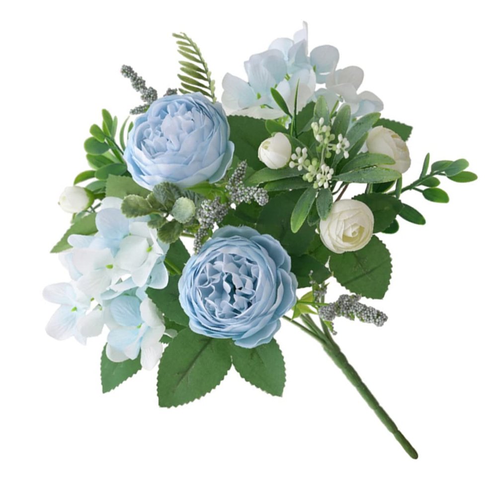 Abaodam Artificial Peony Flower Bouquet DIY Flower Arrangement Material for Home Party Wedding Decorative Silk Plant