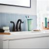 Peerless Parkwood Centerset Bathroom Faucet, Black Bathroom Faucet for Bathroom Sink, Bathroom Sink Faucet, Metal Drain Assembly, Matte Black P2535LF-BL view 4