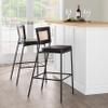 Grandview Gallery Rattan Tania Bar Stool, Bar Chairs, Black Bar Stools, Bar Stools Set of 2 view 2