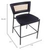 Grandview Gallery Rattan Tania Bar Stool, Bar Chairs, Black Bar Stools, Bar Stools Set of 2 view 3