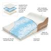 Avana Contoured Bed Wedge 30" Support Pillow with Gel-Infused Memory Foam and Cooling Tencel Cover view 2