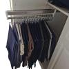 30cm-80cm Stainless Steel Drying Rack, Heavy Duty Retractable Closet Clothes Hanger Rail, Closet Storage RackUsed to Store Scarves/Jeans/Towels/tieSave Space (Size : 40cm/15.7in) view 4
